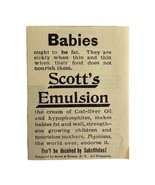Scott&#39;s Emulsion Fat Baby Medicine 1894 Advertisement Victorian Medical ... - $27.41 CAD