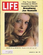 ORIGINAL Vintage Life Magazine January 24 1969 Catherine Deneuve Joe Namath - £15.54 GBP