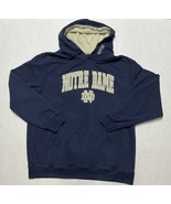 VTG Notre Dame Fighting Irish Hoodie Mens XL Blue Fleece Pullover Stitch... - $31.94 CAD