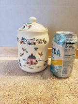 Heartland Village Stoneware Tea Canister Jar with Lid FREE SHIPPING - £23.73 GBP
