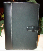 Coach Hamptons Photo Holder Wallet Brag Book Black Fabric Leather - £15.14 GBP