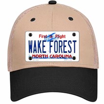 Wake Forest North Carolina Novelty Khaki Mesh License Plate Hat - £23.14 GBP