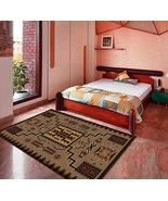 Hand Woven Flat Weave Navajo Style Red American wool cotton Dhurry for B... - $462.11 CAD+
