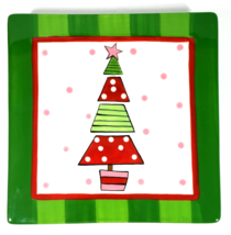 Mainstreet Collection Fun Christmas Tree Ceramic Trivet on Ball Feet with Tags - £9.59 GBP
