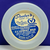 Dairy milk bottle cap farm advertising vintage label Stuebers Proteen Wa... - £6.29 GBP