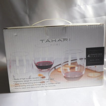 Tahari New Boxed Set of Four Stemless Wine Glasses # 22133 - £15.91 GBP