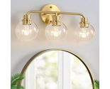 Bathroom Light Fixtures Gold Vanity 3 Light Wall Sconces Lighting Brushe... - £63.57 GBP