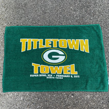 2011 NFL Super Bowl XLV 45 Green Bay Packers Champions Green Titletown Towel - £9.07 GBP