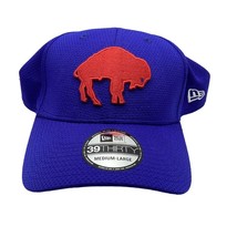 New Era Buffalo Bills NFL 39THIRTY Stretch Fit Hat Cap Med-Large Blue Red Logo - £27.67 GBP