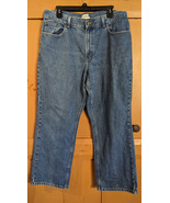 LL Bean Jeans 16P Original Fit High Rise Tapered Relaxed Blue Denim 5 Po... - £12.95 GBP