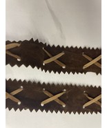 10 yards Brown with beige cross Cross trim great For customs - $146.39 MXN