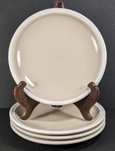 Jepcor Whipped Cream By Epoch Set Of 4 Salad Plates Beige White Korea Retired - £26.11 GBP