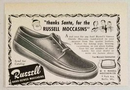 1955 Print Ad Russell Hand Sewn Moccasins Berlin,WI - £6.40 GBP