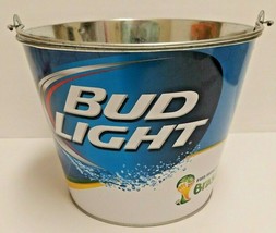 Bud Light 2014 FIFA Brasil World Cup Soccer Beer Metal Ice Bucket Pail - £11.03 GBP