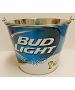 Bud Light 2014 FIFA Brasil World Cup Soccer Beer Metal Ice Bucket Pail - $14.01