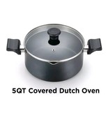 T-FAL ~ BLACK ~ 5 Quart Dutch Oven w/Lid ~ Non-Stick ~ Thermo-Spot ~ Coo... - $66.02 CAD