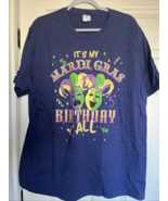 Port Company – Men’s XL Purple Mardi Gras Birthday Shirt - $16.99