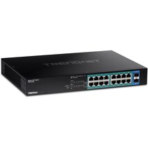 TRENDnet 18-Port Gigabit PoE+ Switch, 16 x 30W PoE+ Ports, 2 Gigabit SFP Slots,  - £309.52 GBP