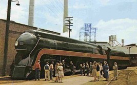 Norfolk Western Railroad Train J Locomotive Roanoke Shops Virginia postcard - $6.44