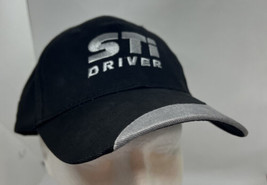 STI Driver Hat Cap Black Cotton Gray Logo Beltronics Radar Detector Advert Mens - $19.79