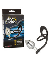 Star F*cker Xl Teardrop Gem Plug W/silicone Enhancer - Black - £26.72 GBP