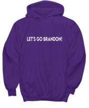 Joe Biden Hoodie Let&#39;s Go Brandon Purple-H  - $34.95