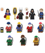11Pcs Disney Snow White Minifigures The Evil Queen Old Witch Prince Mini Blocks - $544.51 MXN