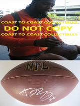 Dwayne Bowe Kansas City Cheifs LSU Tigers signed autographed football COA proof - £83.98 GBP