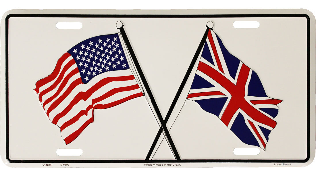 United Kingdom License Plate (US/United Kingdom Friendship) - $9.95