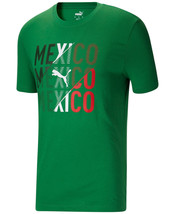 PUMA Mexico Fan Men&#39;s T-Shirt in Amazon Green/Mexico, Size Small - $21.97