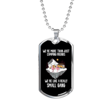 Camper Necklace We&#39;re More Than Necklace Stainless Steel or 18k Gold Dog Tag 24 - £37.32 GBP+