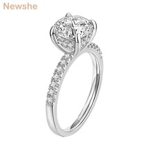 1.8Ct Round Cut AAAAA Cubic Zircon Wedding Engagement Ring For Women 925 Sterlin - £46.58 GBP