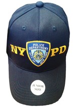 NYPD Boys Baseball Hat New York Police Department Navy One Size Junior Kids - £12.78 GBP