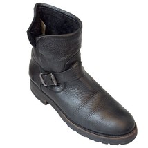 FRYE Low Ankle Moto Boot Black Leather Women&#39;s Size 8 - $89.99