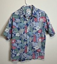 VTG Kahala Hawaiian Shirt Mens Large Blue Colorful Flower Floral Tropical Camp - £18.50 GBP