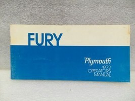 Plymouth Fury 1972 Owners Manual 16341 - £13.15 GBP