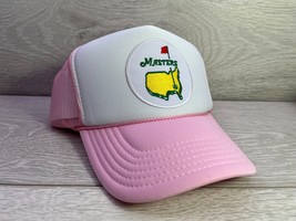 New Masters Tournament Golf Soft Pink Hat 5 Panel Trucker Snapback Vintage - £18.37 GBP