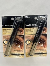 (2) Covergirl 810 BLACK BROWN Exhibitionist Stretch &amp; Strengthen Mascaras - £6.19 GBP