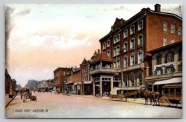 Hazelton PA Scene On E. Broad Street Horse And Wagons Postcard E45 - $9.95