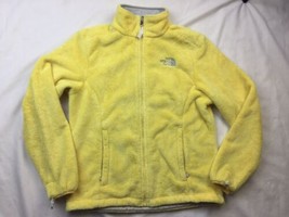 The North Face Women Fleece RARE Yellow Full Zip Jacket S/P FLAW - £19.77 GBP