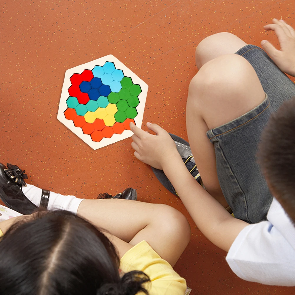 Color Matching Training Tangram Jigsaw Board Russian Blocks Toys Corrosion - £8.23 GBP+