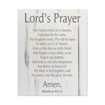  Lords Prayer Matthew 6:9-13 White Wood Christian Wall Art Print - £68.17 GBP+