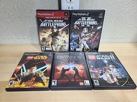 Lot Star Wars Battlefront &amp; Lego 1 &amp; 2 Playstation PS2 Games Trilogy Episode III - $34.88