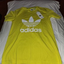 NEW Adidas Originals Trefoil T Womens size Small Short Sleeve Shirt Shock Slime - £14.05 GBP