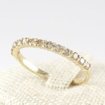 2CT Brown Künstlicher Diamant Halbe Ewigkeit Ehering Vergoldet Silber - £170.92 GBP