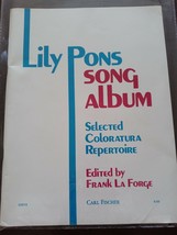 Lily Pons: Song Album Sheet Music Book - Ed. Frank La Forge Carl Fischer - £22.22 GBP