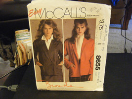 McCall&#39;s Brooke Shields 8655 Misses Unlined Jacket Pattern - Size 8 Bust 31 1/2 - £5.20 GBP