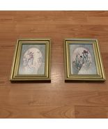 Vintage 2 Piece Framed Carmel Foret Framed Floral Art Signed - $399.43 CAD
