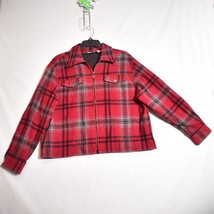 Fashion Bug Wool Blend Red Plaid Jacket Size Large - $23.69