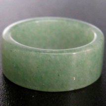 Fabulous Estate Vintage Chinese Apple Green Jadeite wide Band 5 1/2 Unis... - $1,891.27 MXN